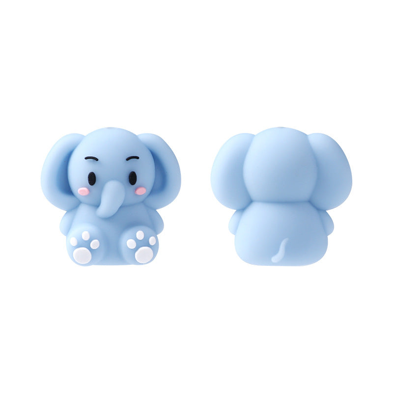 Wholesale 20pcs/pack 3D cartoon cow silicone beads
